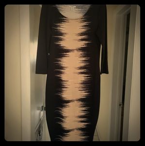 3/4 sleeve midi dress